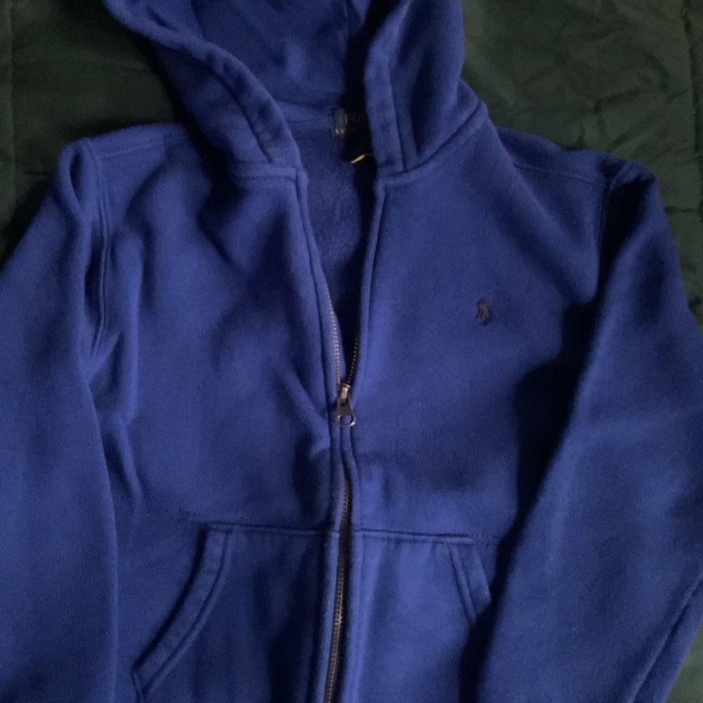 Ralph Lauren Boy's Blue Zip-Up Hoodie